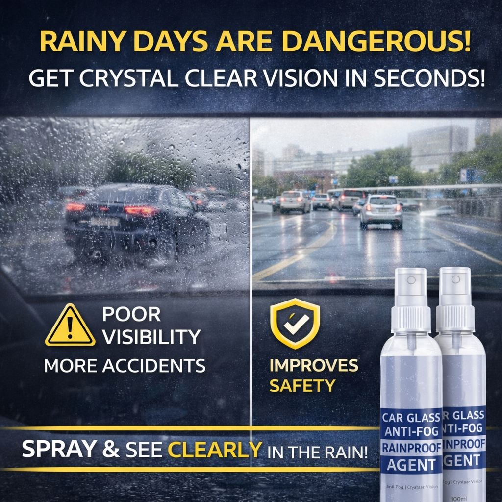 🚗 Car Glass Anti-Fog Rainproof Agent (Pack of 2)