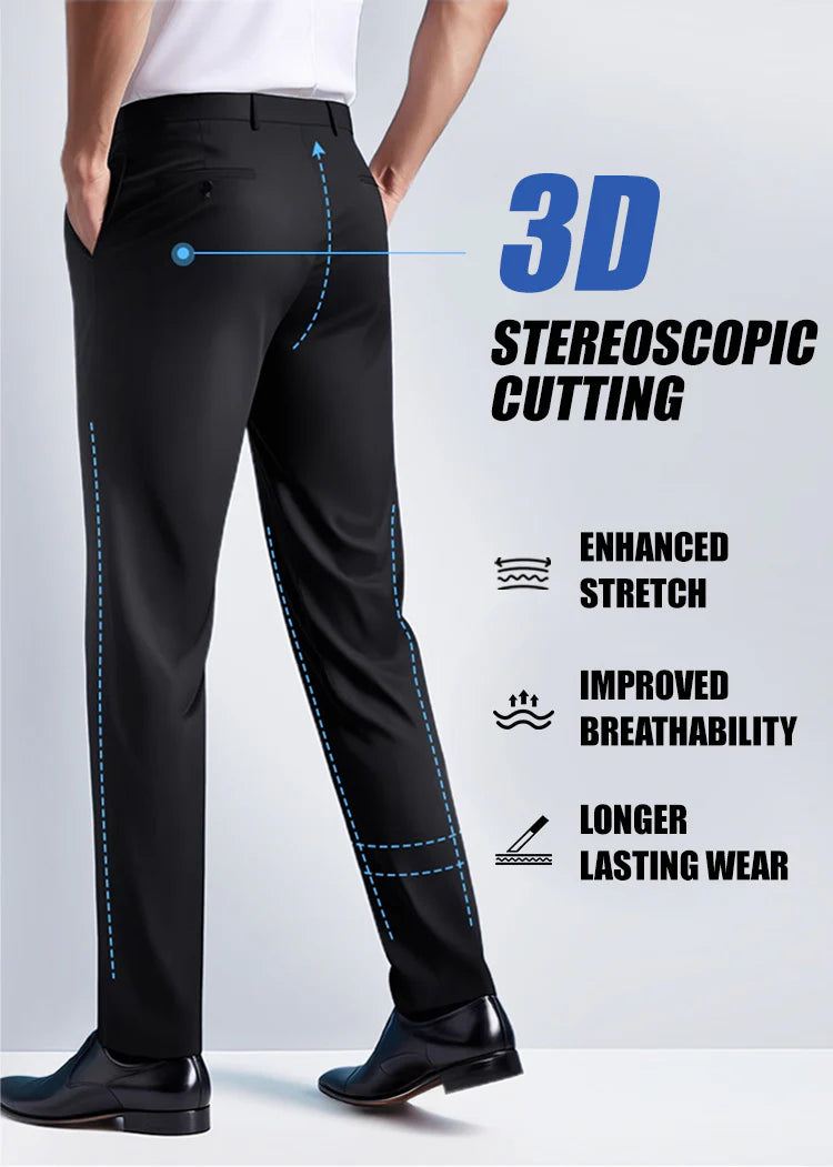 👑 Men's Stretch Iron-free Dress Pants🔥BUY 1 GET 1 FREE BLACK+GREY🔥
