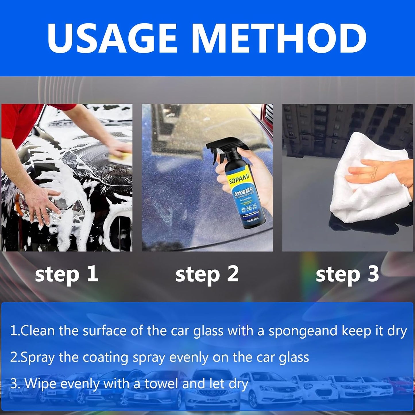 Sopami Car Coating Spray 50ml Pack of 2