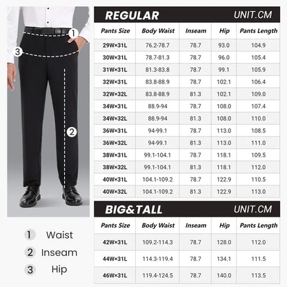 👑 Men's Stretch Iron-free Dress Pants🔥BUY 1 GET 1 FREE BLACK+GREY🔥