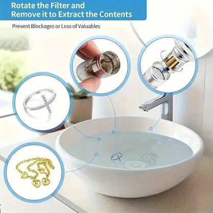 BUY 1 GET 2 FREE 🔥Universal 2-in-1 Bathroom/Kitchen Sink Stopper