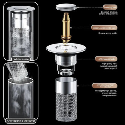 BUY 1 GET 2 FREE 🔥Universal 2-in-1 Bathroom/Kitchen Sink Stopper