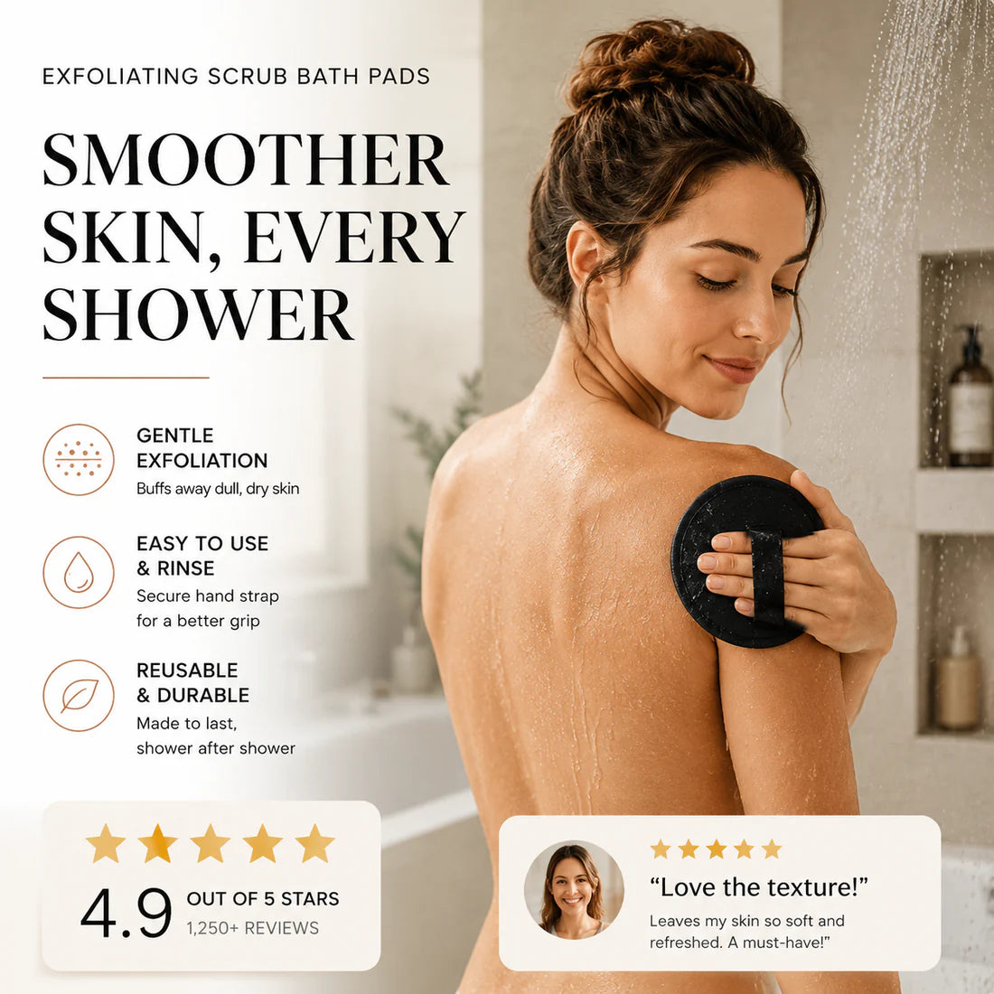 BUY 1 GET 1 FREE 🚿Exfoliating Scrub Bath Pads🧖‍♀️