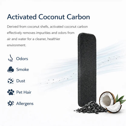 Activated Coconut Carbon Fan Air Filters 🔥Pair of 6🔥