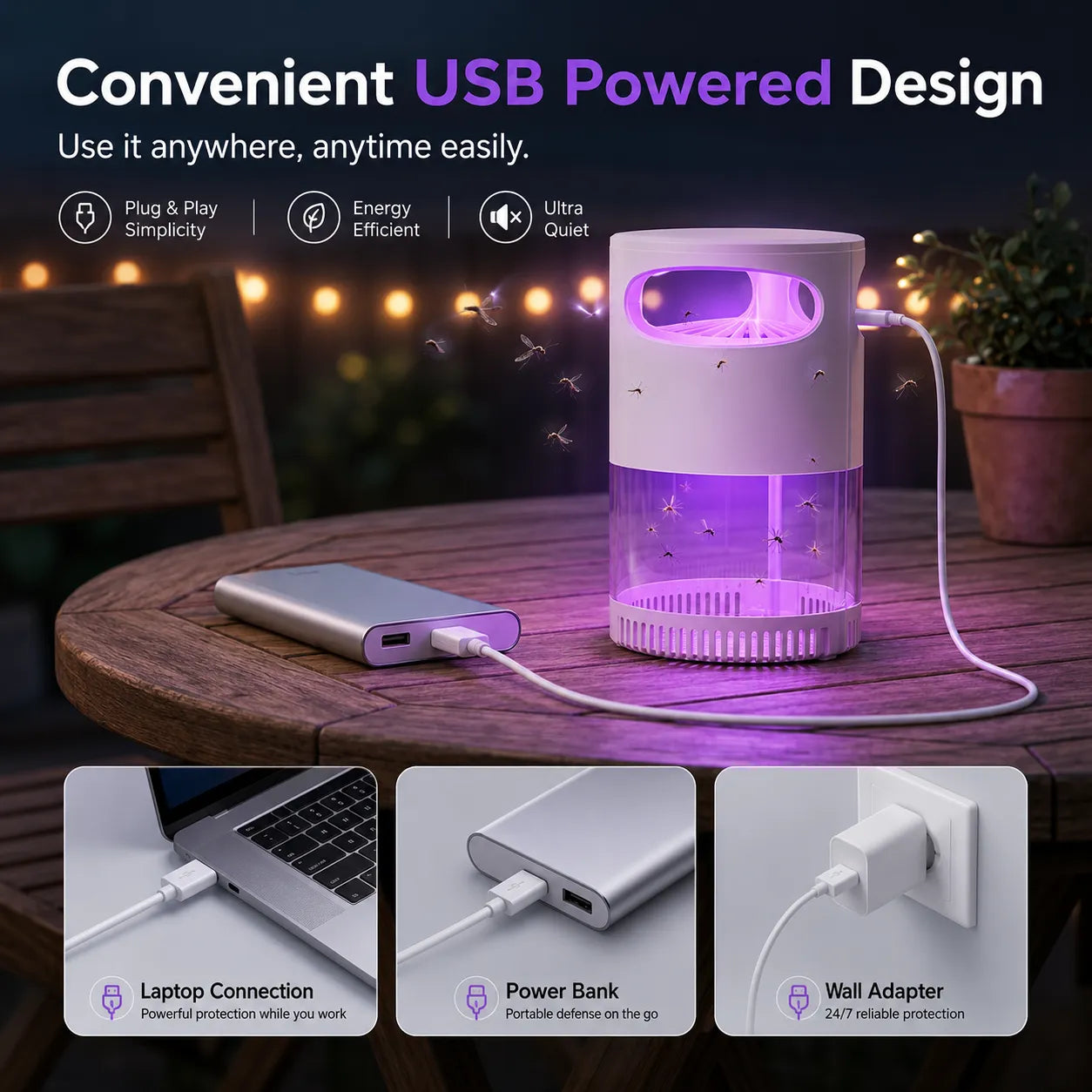 🔥BUY 1  GET 1 FREE🔥 Silent UV Mosquito Killer – No chemicals, safe for children and pets🦟
