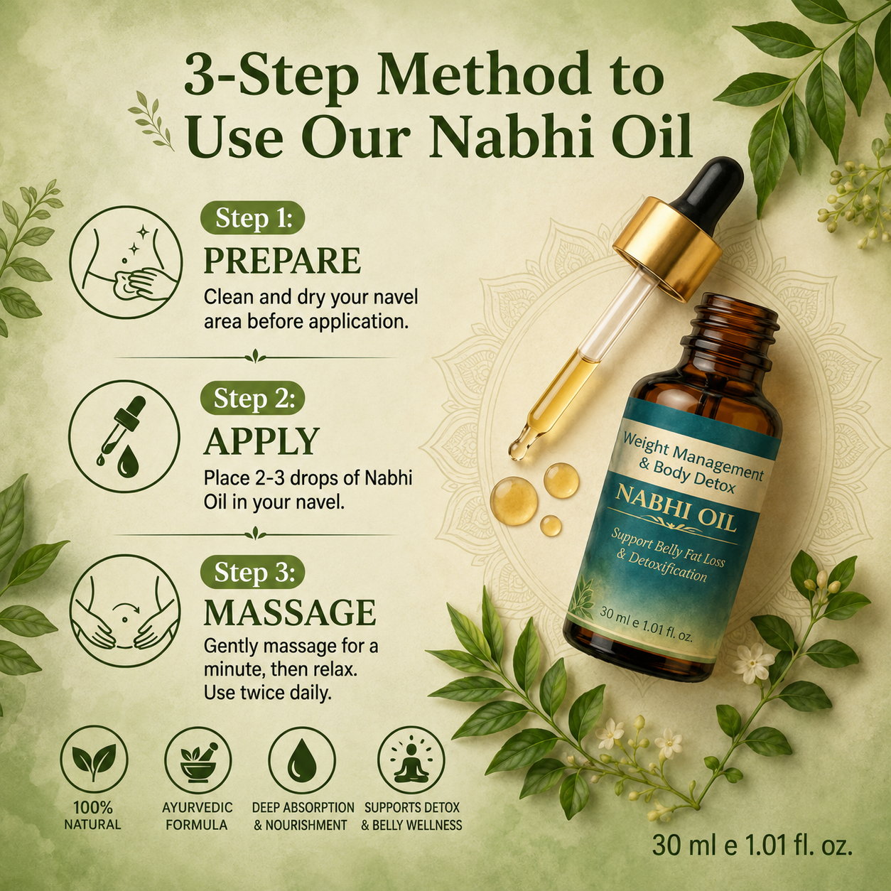 🔥BUY 1 GET 1 FREE🔥 Weight Management and Body Detox Nabhi Oil