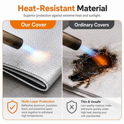 AC Outdoor Unit Protector Aluminium Cover With Straps