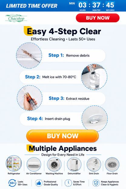 🧊 Refrigerator Clog Remover Kit