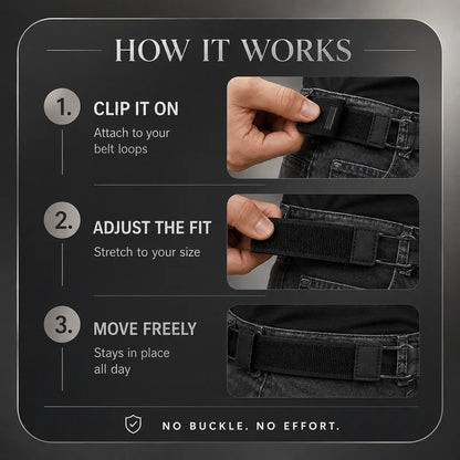 Adjustable Buckleless Elastic Waist Belt