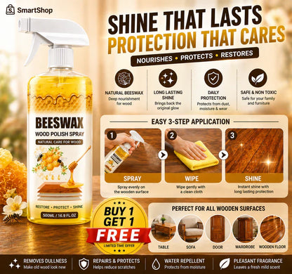 Beeswax Wood Polish Spray | Restore Shine , Protect Furniture