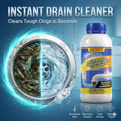 🌸 💦 Sanitizo™ - Powerful Drain Cleaner⚡️🎁 BUY 1 GET 3 FREE (4 Bottles)