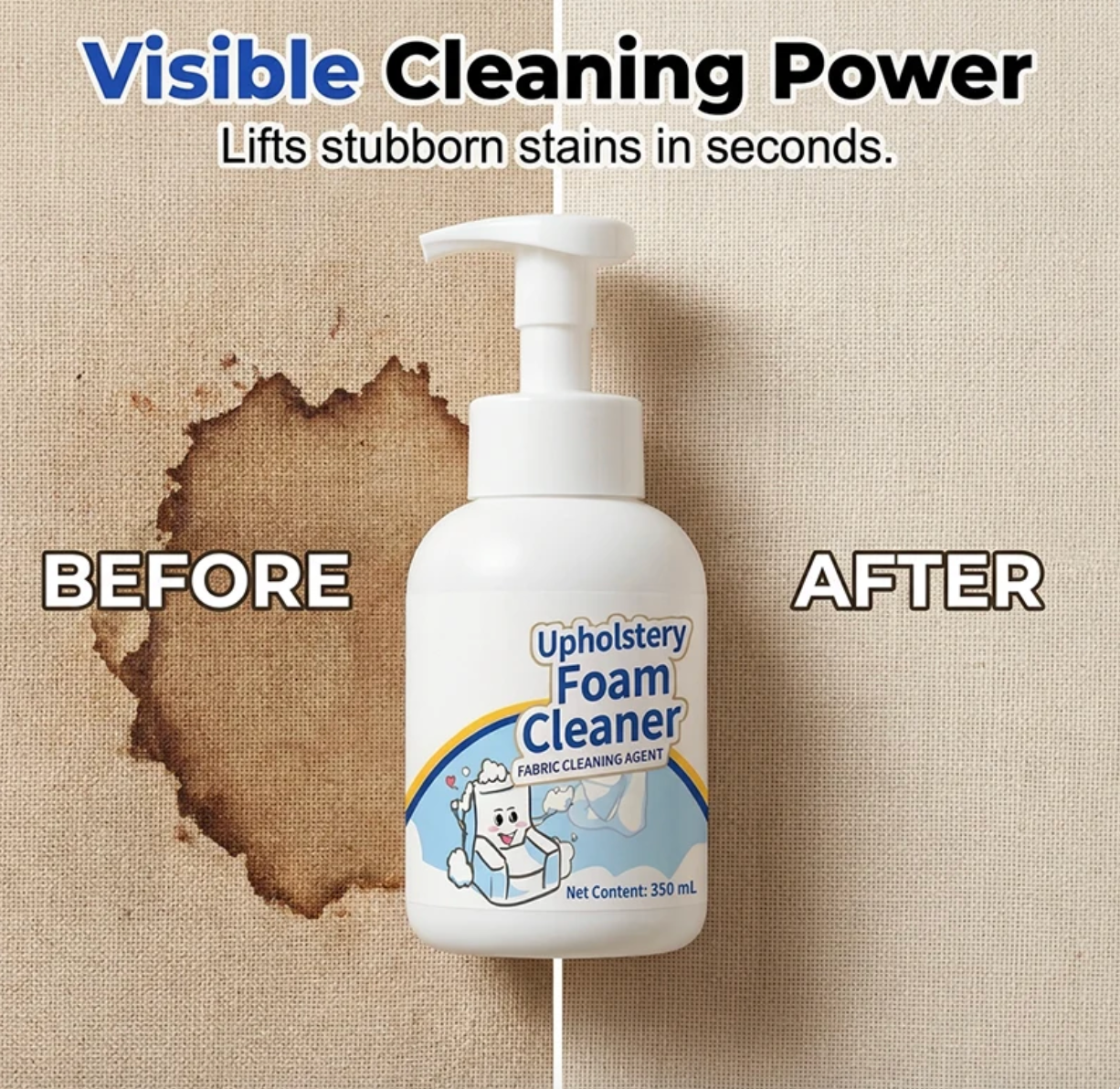 No-Wash Fabric & Upholstery Foam Cleaner 🔥 BUY 1 GET 1 FREE