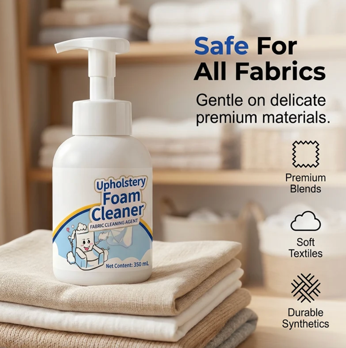 No-Wash Fabric & Upholstery Foam Cleaner 🔥 BUY 1 GET 1 FREE