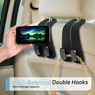 Premium Leather Car Seat Hook Organizer – Elite Edition