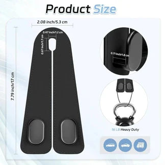 Premium Leather Car Seat Hook Organizer – Elite Edition