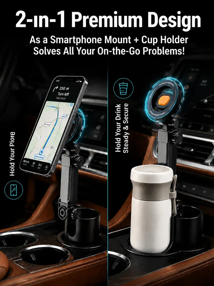 Adjustable Magnetic Phone and Cup Holder