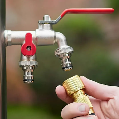 Double Outlet Garden Faucet – Independent Valves, Heavy-Duty & Easy Install