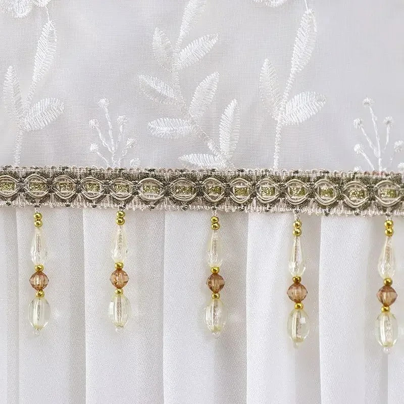 📺 Universal Adjustable Design – Fits All TV Sizes (24" to 65"+) Perfectly! ✨ Lace Fabric Curtain Premium Floral TV Cover