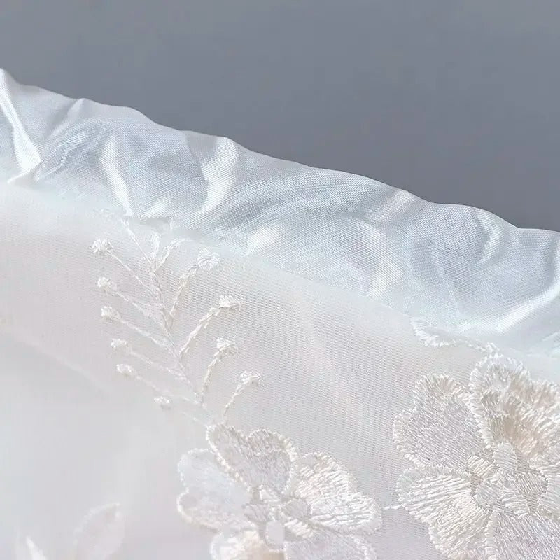 📺 Universal Adjustable Design – Fits All TV Sizes (24" to 65"+) Perfectly! ✨ Lace Fabric Curtain Premium Floral TV Cover
