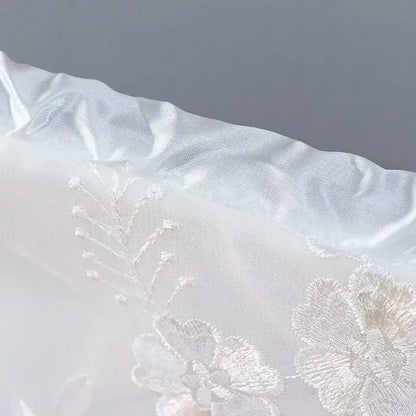 📺 Universal Adjustable Design – Fits All TV Sizes (24" to 65"+) Perfectly! ✨ Lace Fabric Curtain Premium Floral TV Cover