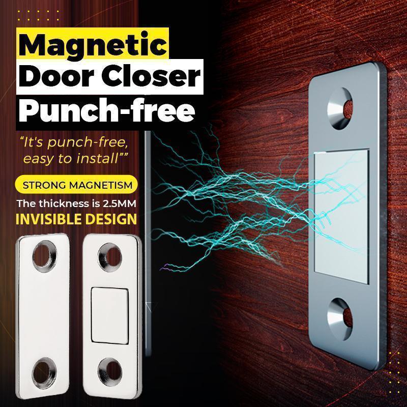 🚪 BUY 1 GET 3 FREE! 🔥 Non-Perforated Magnetic Door Closer - Easy Installation & Silent Closure, Ideal for Home and Office ✨