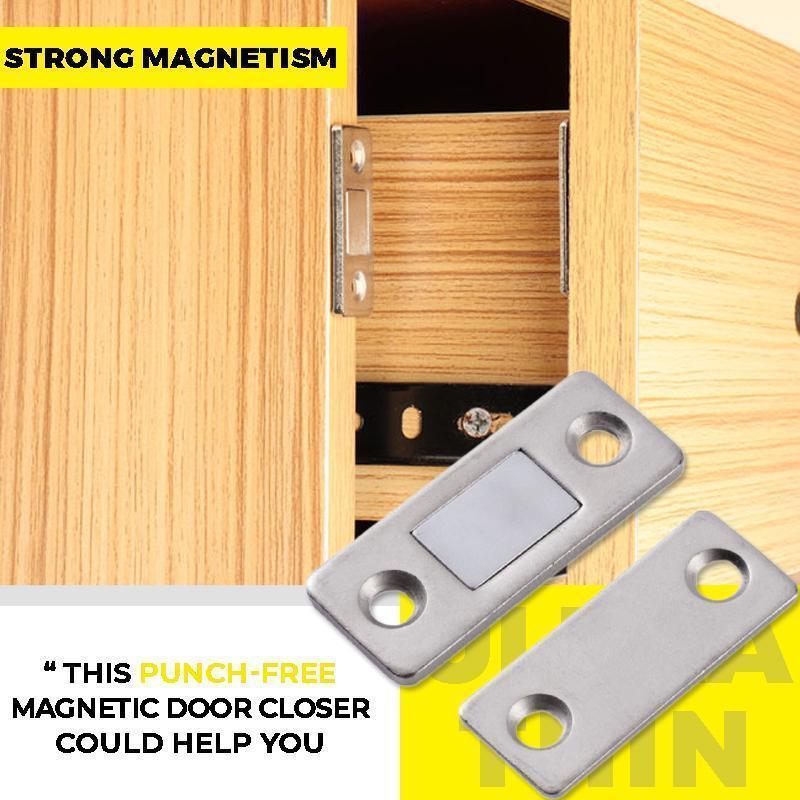 🚪 BUY 1 GET 3 FREE! 🔥 Non-Perforated Magnetic Door Closer - Easy Installation & Silent Closure, Ideal for Home and Office ✨