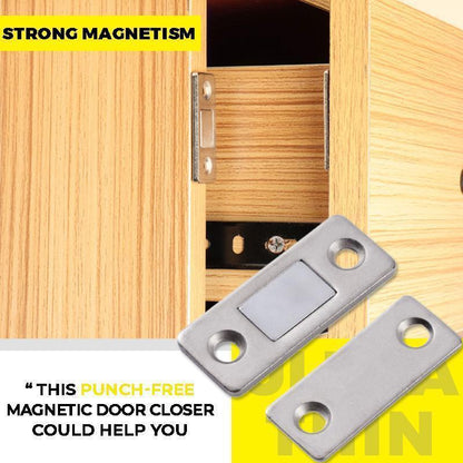 🚪 BUY 1 GET 3 FREE! 🔥 Non-Perforated Magnetic Door Closer - Easy Installation & Silent Closure, Ideal for Home and Office ✨