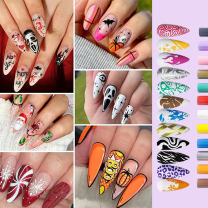 12 Colors Nail Art Pen Marker Set for Creative Designs 💅🎨