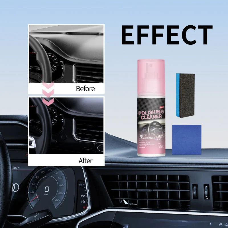 🚗 BUY 1 GET 2 FREE ! 🔥 Car Interior Polish Cleaner – Deep Cleaning, Restores Shine & Non-Toxic Formula ✨