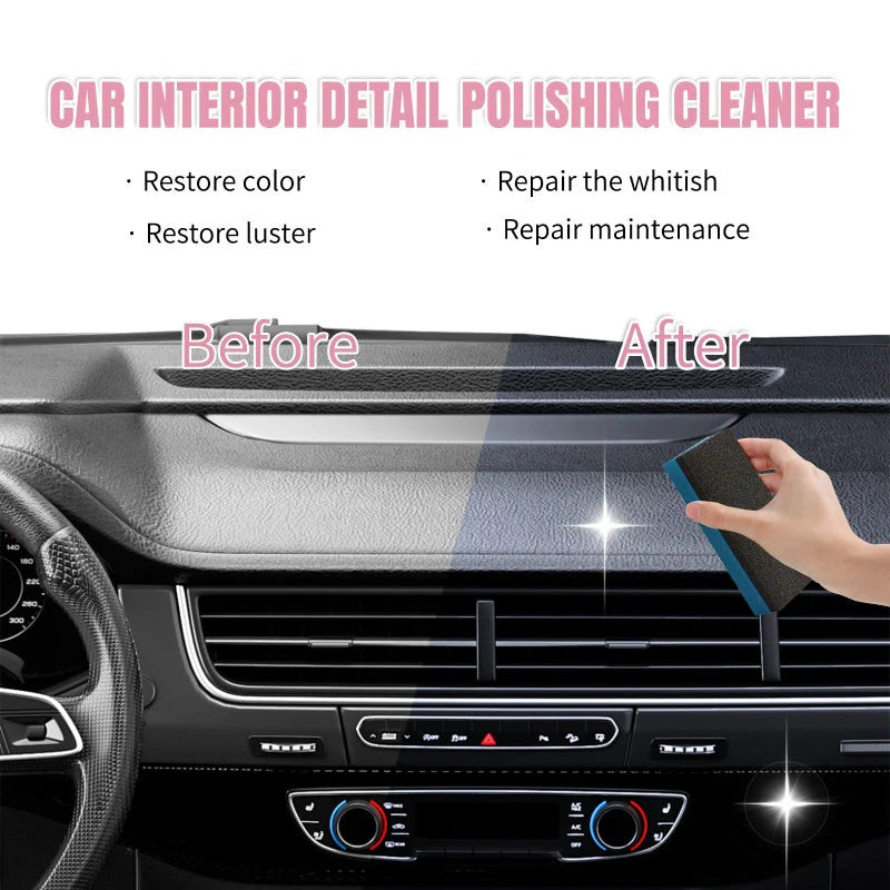 🚗 BUY 1 GET 2 FREE ! 🔥 Car Interior Polish Cleaner – Deep Cleaning, Restores Shine & Non-Toxic Formula ✨