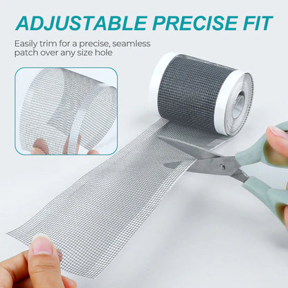 Self-adhesive DIY window screen repair tape