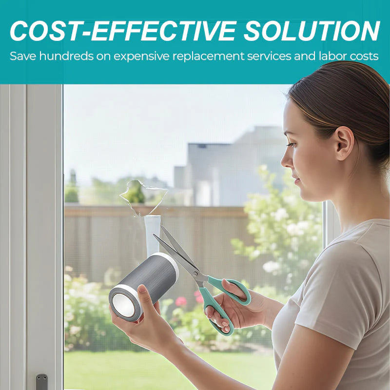 Self-adhesive DIY window screen repair tape