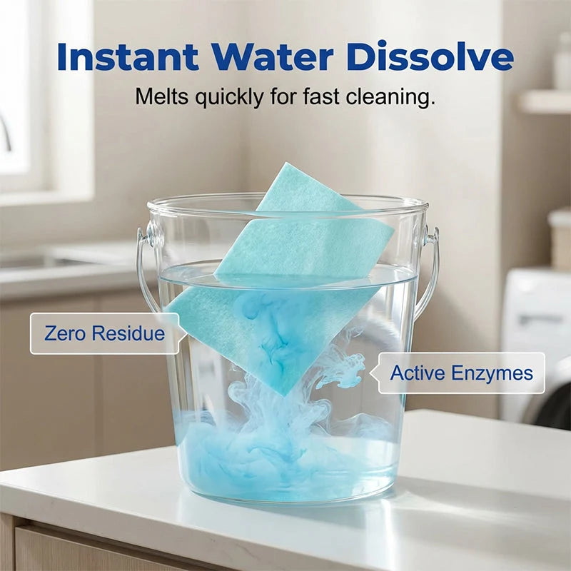 ⏳✨ 50% OFF! Water-soluble floor cloths – Safe and streak-free. Pack of 120 sheets.