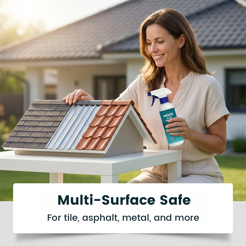 50K+ SOLD!🧴🔥BUY 1 GET 1 FREE🔥 Multi‑Surface Moss Remover – Spray & walk away.