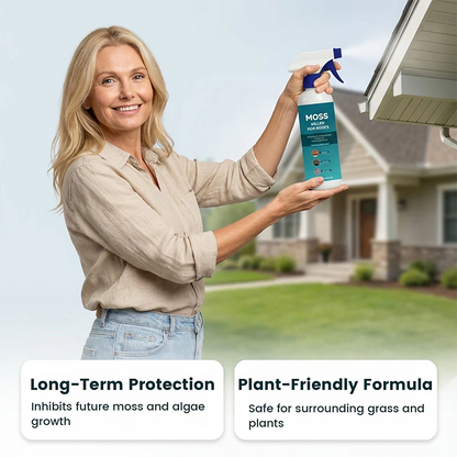 50K+ SOLD!🧴🔥BUY 1 GET 1 FREE🔥 Multi‑Surface Moss Remover – Spray & walk away.