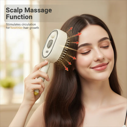 Scalp Massager Comb 💆‍♀️ – Self-Cleaning 🧼, Tangle-Free ✂️ & Frizz-Control Hair Brush with Soothing Mist Spray 💨✨ | Perfect for Dry, Brittle Hair 💧🌟