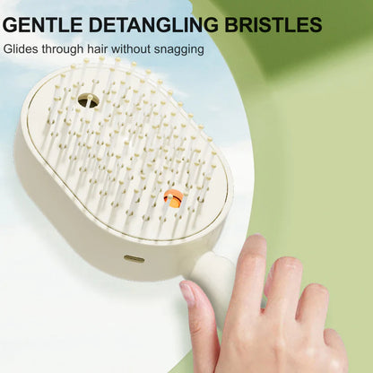 Scalp Massager Comb 💆‍♀️ – Self-Cleaning 🧼, Tangle-Free ✂️ & Frizz-Control Hair Brush with Soothing Mist Spray 💨✨ | Perfect for Dry, Brittle Hair 💧🌟